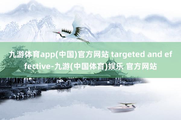 九游体育app(中国)官方网站 targeted and effective-九游(中国体育)娱乐 官方网站